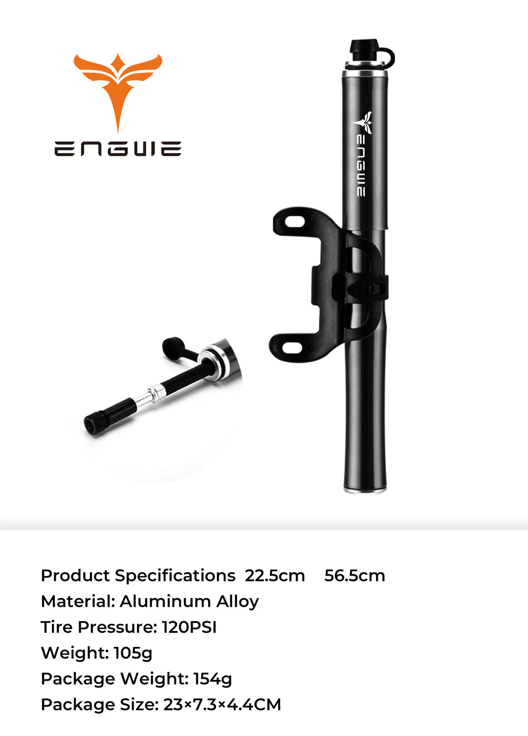 ENGWE Mini Bike Pump for Bicycle Tires