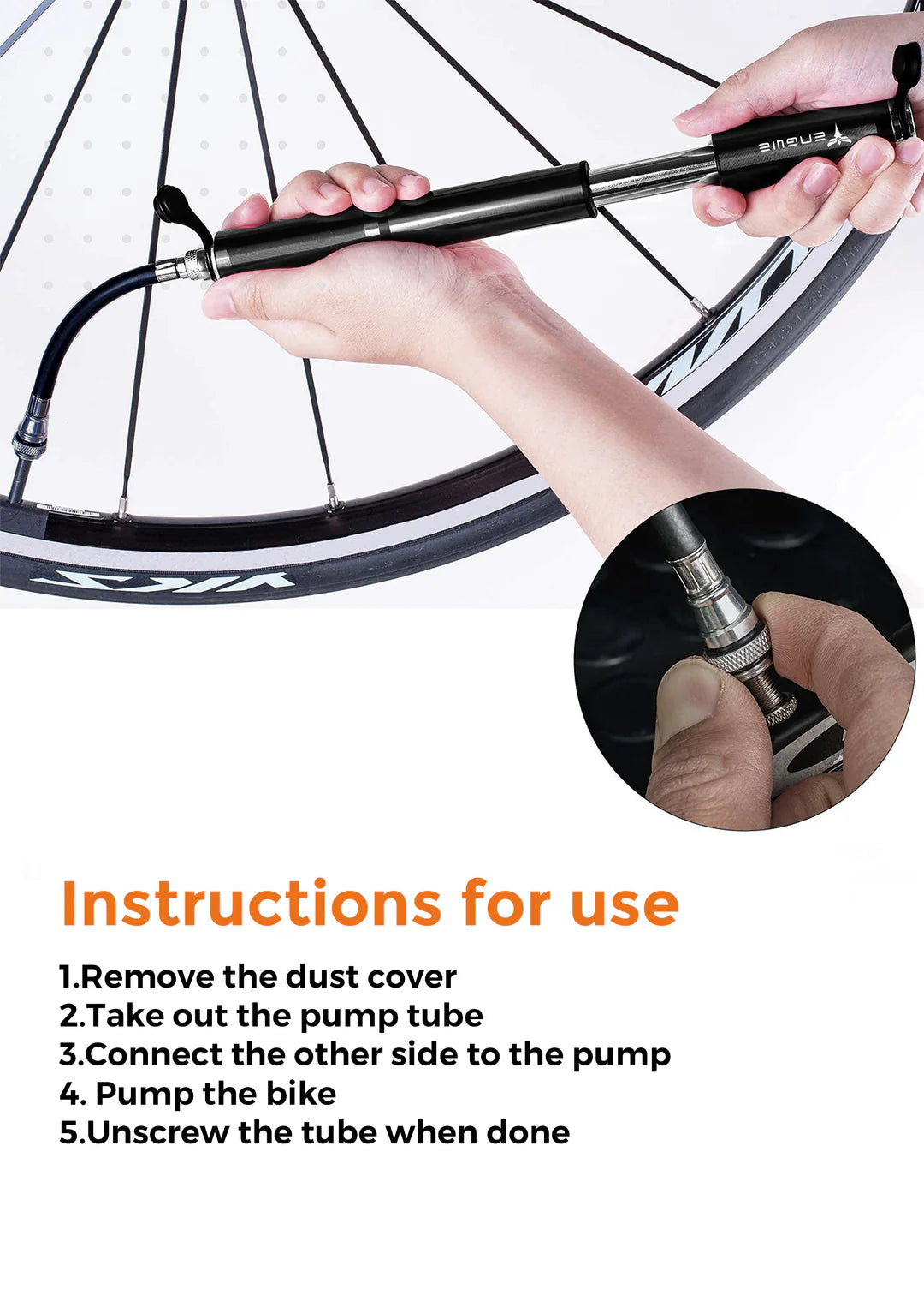 ENGWE Mini Bike Pump for Bicycle Tires