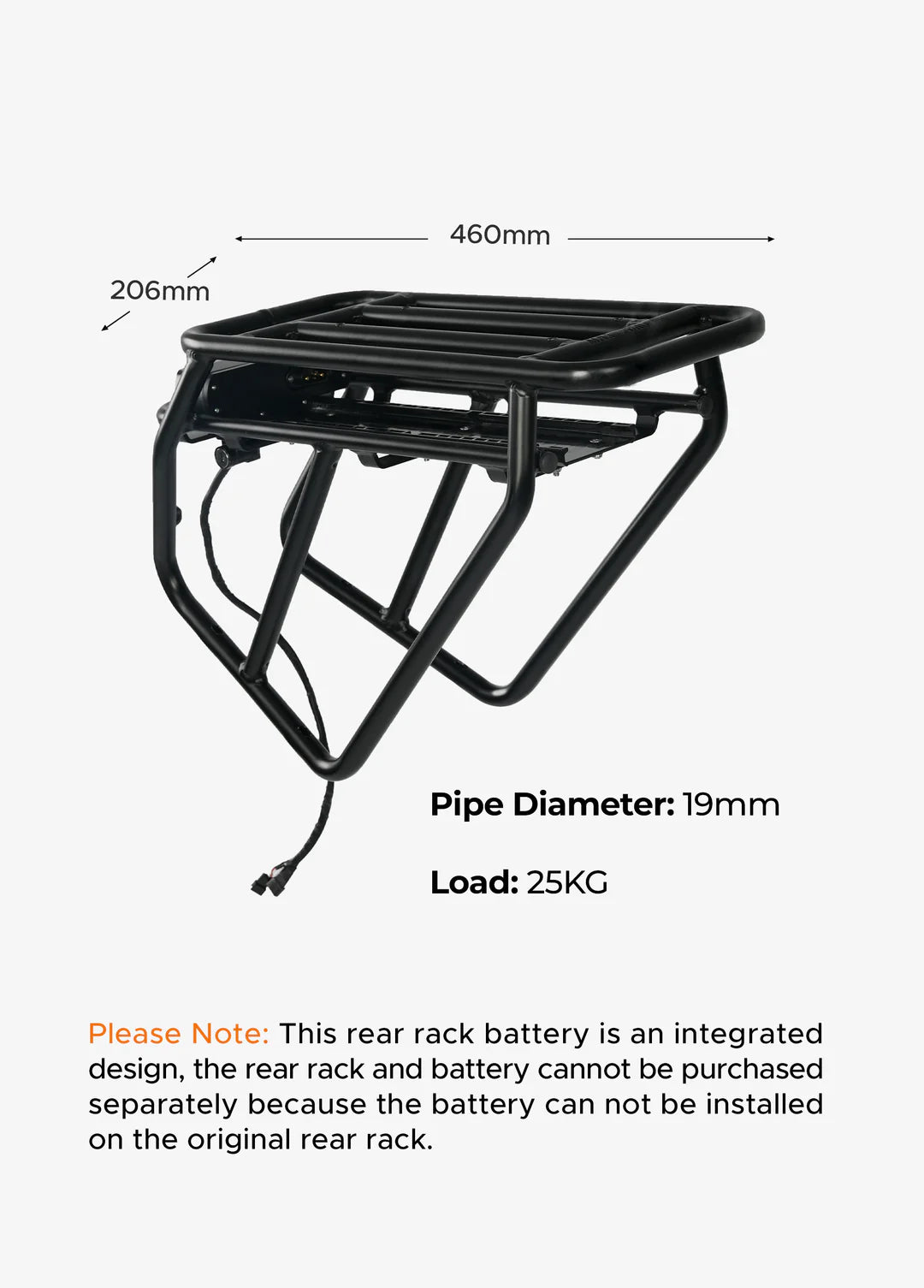 Engwe Rear Rack + 13Ah Rear Battery for Engine Pro / Engine X